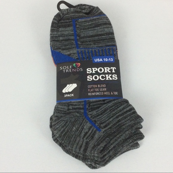 Sole Trends Other - 3 Pair Sole Trends Men's Low Cut Sport Socks